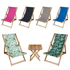Lit Soleil Plage Bois Chaise Longue Transat pour Jardin Ou Table Pliante Huilé
