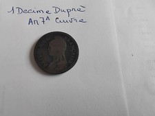 1 decime dupre an 7a cuivre