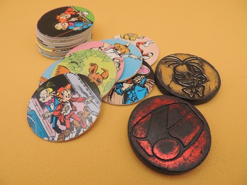 Spirou lot caps pogs - spirou,