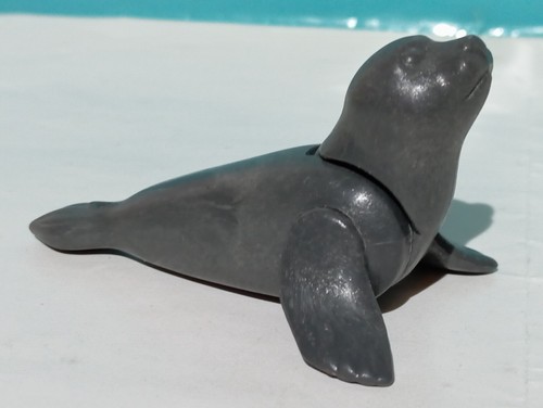 Playmobil figurine phoque - phoque, gris