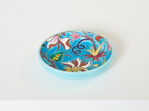 Blue flowers art deco - deco, bowl