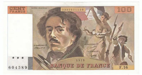 100 francs delacroix - francs,