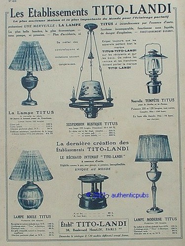 Publicite tito landi lampe - tito,