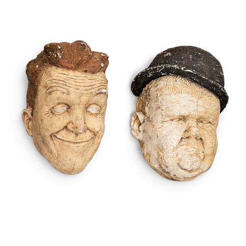 Vintage chalkware comedy duo - vintage,