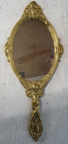 Ancien miroir face main de - /face,