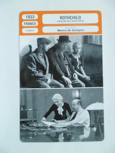 Carte fiche cinema 1933 - carte,