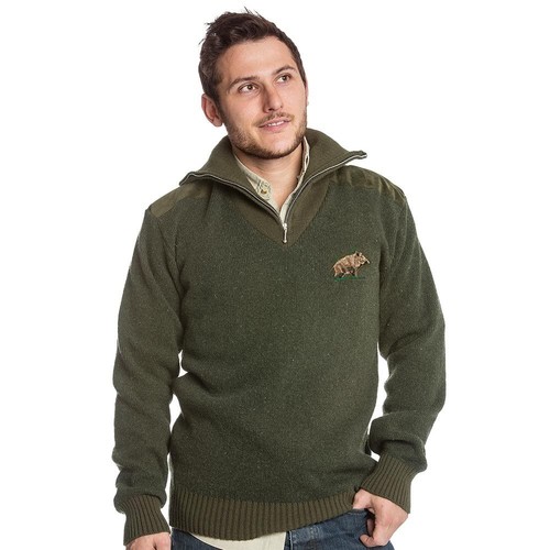 Pull col camionneur - kaki, homme