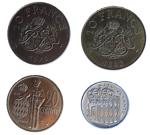 Monaco pièces 10fr - 4, 1979