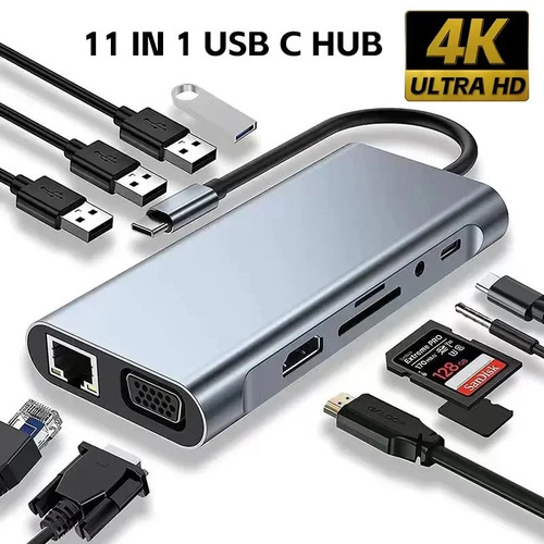 Hub usb hdmi 4k - usb, rj45