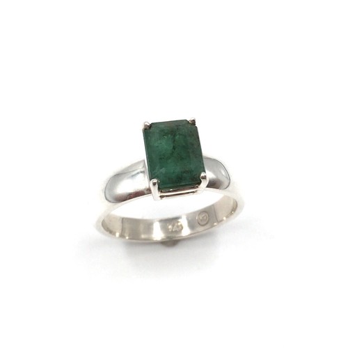 Bague argent 925 émeraude - bague,