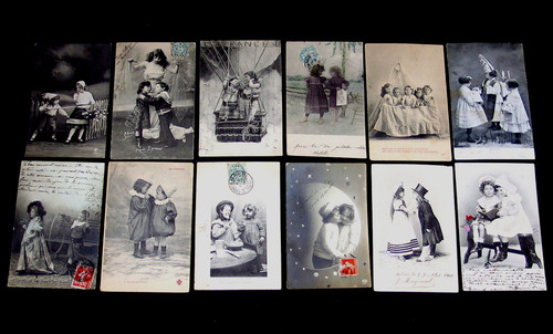 Cpa 1900 scène jeu - cpa,