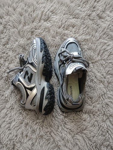 Sneakers chunky argent/noir
