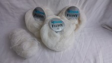 3 Pelotes Laine Crème Mohair Almonde Fluffy