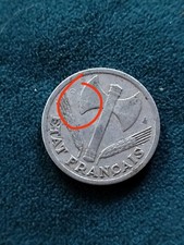 RARE  Pièce de 1 FRANC de 1944 c petit c Type "BAZOR "  ALU