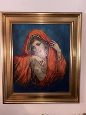 Rare Tableau Orientaliste 15F 65x54 Anatola Soungouroff   Gay Interest