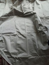 Métrage satin coton et soie gris acier pour ameublement, état neuf