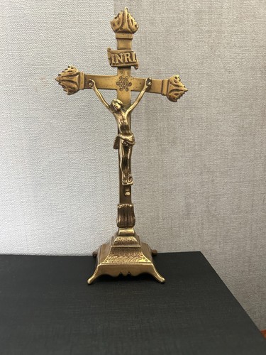Crucifix autel ancien - d’autel,