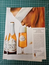 1317 belle Publicité circa 1960 bière Fischer Gold de luxe
