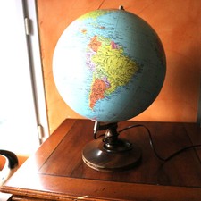 ancien globe mappe monde CARTES TARIDE 43cm george philip