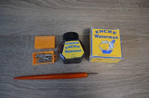 Flacon encre bleu waterman - bleu,