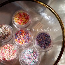 3D Fleurs Séchées Ongles Art Breloques Décoration Naturelle Hachée Florale /