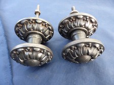 2 poignées rosaces rondes ancienne fonte BF 70 porte d'entrée Fixe & carré de 6