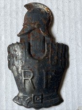 France 1914 1918 Insigne Authentique Génie Casque Adrian Bleu Sans Pattes