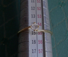 Trés beau solitaire OR rose18 carats 750/1000 diamant de 0,14 carat