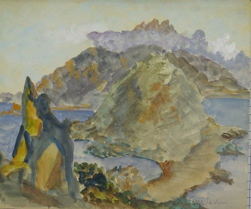 Dessin signé ferrè di - dessin, m.