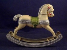 Ancien jouet beau petit cheval à bascule pour poupée mobilier maison années 50