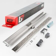 Caniveau Lignes Fente 1000 X 70 MM Réglable en Hauteur Siphon de Sol Duschgitter