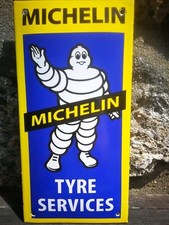Plaque émaillée MICHELIN Enamel Sign no Dunlop Hutchinson Continental Pirelli