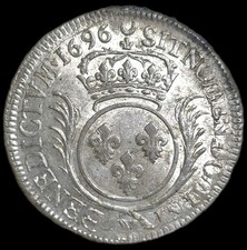 1/2 Écu Aux Palmes 1696 X