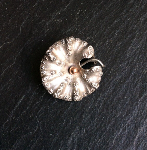 Broche feuille argent - feuille,