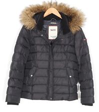 Doudoune matelassée à capuche en denim Tommy Hilfiger pour femme taille M MJ5381