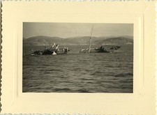 PHOTO ANCIENNE - VINTAGE SNAPSHOT - BATEAU NAUFRAGE ÉPAVE NORVÈGE - BOAT SINKING