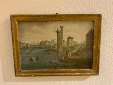 Peinture signée Paris tour de nesle XVIIeme
