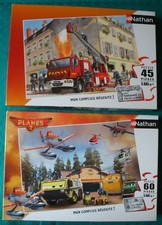 PUZZLE NATHAN 45 pcs - 60 pcs Disney planes 2 / pompier LOT DE 2