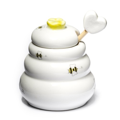 Pot miel avec cuillère - à,