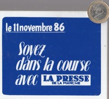 Autocollant. Journaux. LA PRESSE de la MANCHE 1986
