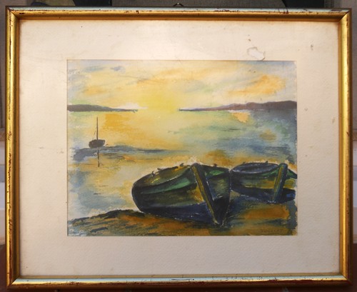Tableau aquarelle signée - tableau,