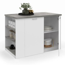 Ilot central TIBO 120 cm bois