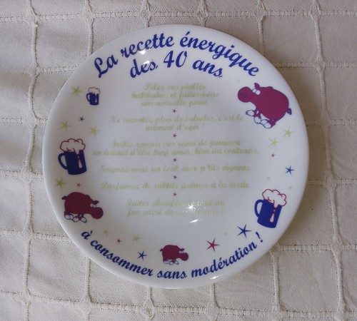 Assiette humoristique - assiette,