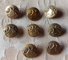 LOT D'ANCIENS  BOUTONS VOILIER  AP&Cie EN LAITON  DIAMETRE 1,2 CM