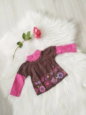 T-shirt coton manches longues col roulé bébé fille 9 mois 74 cm