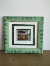 Cadre En Émaux De Limoges E.J. Guitard Paysage Arbre