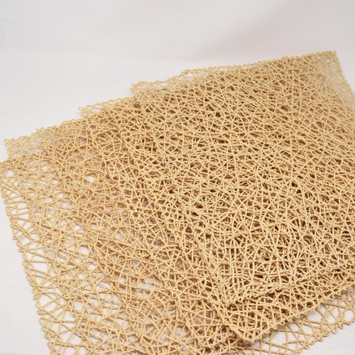 Set woven straw table - woven,