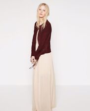 NWT Zara Cutwork Suede Jacket Maroon Sz S Original $189