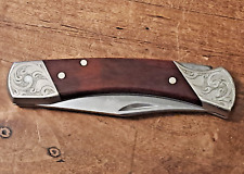 Ancien Schrade SCM7, années 80, pompe, mitres gravées, bel état, 130/222mm