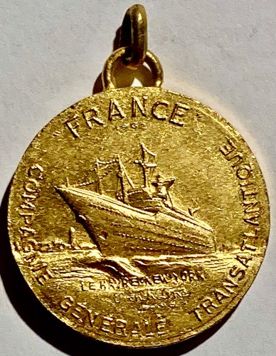 Médaille pendentif paquebot - , "